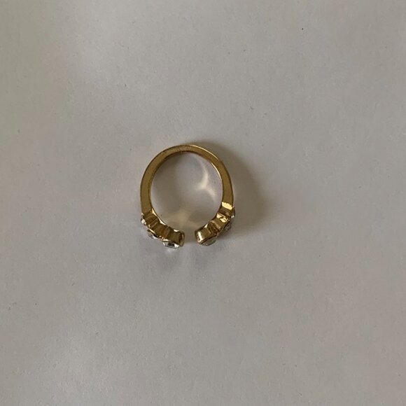Gold Rhinestone Open Ring - Picture 4 of 4